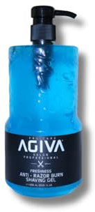 Agiva Shaving Gel Razor Burn Comfort 1000 ml Rasiergel für Herren – Bart Herren, Rasiergel für sanfte und reizfreie Rasur, Frische, verhindert Schnitte und Verbrennungen des Rasierers