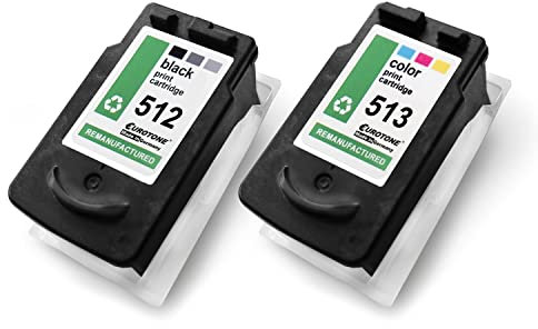 EuroPro Patronen 2X kompatibel für Canon IP2700 ersetzt PG512 CL513 CMYK Black Cyan Magenta Yellow