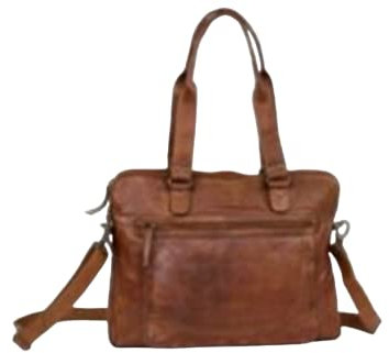 Bear-Design Damen Laptoptasche Arbeitstasche Tasche Ledertasche Umhängetasche cognac