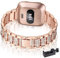 Metall Armband für Fitbit Versa 3/4/Sense/Sense 2, Frauen Strass Glitzer Verstellbare Edelstahl Ersatzbänder Kompatibel mit Fitbit Versa 3/4/Sense/Sense 2 (D)