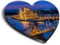 1x Heart MDF Magnet 6cm - Budapest Hungary Travel Night Sky - Fridge Locker Office Whiteboard Toolbox #50412