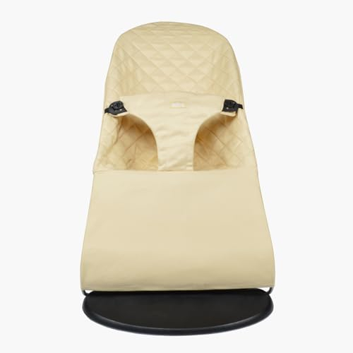 Bezug auf Babywippe. Bezug Belltop kompatibel mit BabyBjörn Wippe: Balance, Soft und Bliss. Babysitz Ergonomisch Babywippe. Hypoallergenic Steppuhn. (Beige)