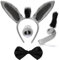 4Stk Esel Kostüm Set, Esel Ohren Haarreif und Schwanz Nase Fliege Set, Esel Tier Verkleidung Outfit Tier Kostüm Zubehör für Kinder Erwachsene für Cosplay Halloween Karneval Geburtstag Thema Party