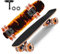 GIEEU Skateboards mit bunten blinkenden Rädern für Anfänger, Kinder, Jugendliche, Erwachsene, komplettes Standard-Skate-Boards mit 9 Schichten, kanadisches Ahorn-Deck (X-Fire)