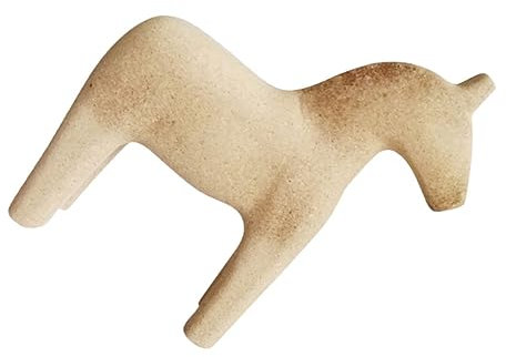Lurrose 1Stk Trojanisches Pferdestatue aus Holz Pferde malen für Kinder basteln für Kinder bastelmaterial für Kinder Spielzeuge Vintage- Desktop-Holzdekor Pferdeverzierungen