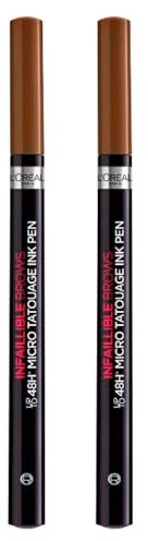L'Oréal Paris Infaillible Brows Augenbrauenmarker Micro Tatouage Ink Pen Finish, natürlicher Effekt, voller Effekt, gleichmäßiger Look, präziser Look, lange Haltbarkeit, 48 Stunden, Farbe 5.0 Light