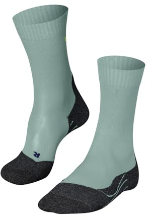 FALKE Women's TK2 Explore Cool W So Lyocell Functional Yarn Thick Anti-Blister Hiking Socks 1 Pair, Green Mint 7630, 7-8