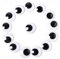 Qikaara 100 Stück Selbstklebende Wackelaugen große 30mm Kulleraugen Selbstklebend Kunststoff Augen zum Basteln Puppe Augen Schwarze Bastelaugen Big Wiggle Googly Eyes für DIY Kunsthandwerk Dekoration