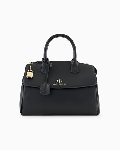 Armani Exchange Jane, Sustainable, Zip Closure, Front Logo Canvas Tote Medium