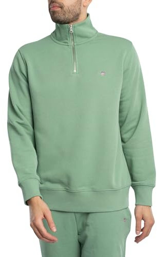GANT Herren REG Shield Half Zip Sweat Sweatshirt, Kalamata Green, M