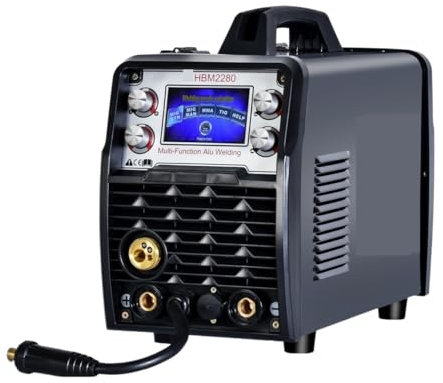 Saldatrice semiautomatica Synergy 4 in 1 in alluminio, saldatrice senza gas inverter, saldatrice MIG ARC MMA SYN senza gas - Kit per saldatura(No Tig Torch)