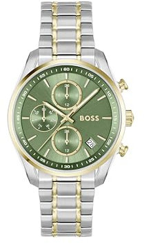 BOSS Multi Zifferblatt Quarz Uhr für Damen Kollektion Grand Tour Ladies mit Zweifarbiges Edelstahlarmband - 1502766