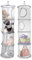 2pcs Hanging Toy Storage Net 4Tier Hanging Mesh Storage Bag Teddy Hanging Toy Storage Foldable Soft Toy Storage Soft Toy Storage Teddy Storage Cuddly Toy Storage for Soft Toys Clothes Sundries(Gray)