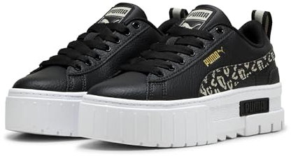 PUMA Mädchen Mayze Wild Sneakers 36 Black Desert Dust Beige