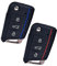 2 Stück Autoschlüssel Hülle Schlüssel Hülle für VW Golf 7 Polo Tiguan Seat Leon Touran Skoda, 3-Tasten Silikon Schlüsselhülle Autoschlüssel Etui Schutzhülle Silikon Cover Autoschlüssel