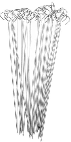 PHENOFICE 25piezas Palitos Para Asar Inoxidable Brochetas Para Barbacoa Para Asar Prácticas y Fáciles De Limpiar