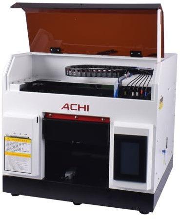 ACHI A4 L800 UV Drucker Flachbett Zylindrisch LED Automatische Rotation Touchscreen für Leder ID-Karten Telefonhüllen Glas Metall