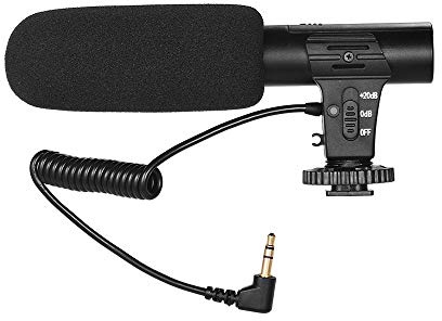 Super-cardioid Pickup Camera Microphone,Mini Mic for DSLR Camcorder,NCR Noise Reduction Technology,Photography Interview with Rig Cage Mountable