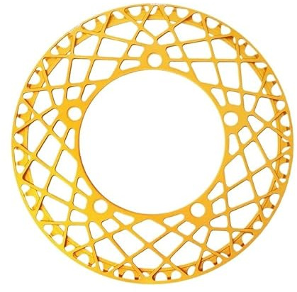 Fymlok Kettenblatt,Fahrrad Kettenblatt 130 BCD Bike Kettenblatt Crown 53T 56T 58T Zähne Faltrad Kettenblatt BMX Kettenrad Kurbelgarnitur Bike(56T,Gold)