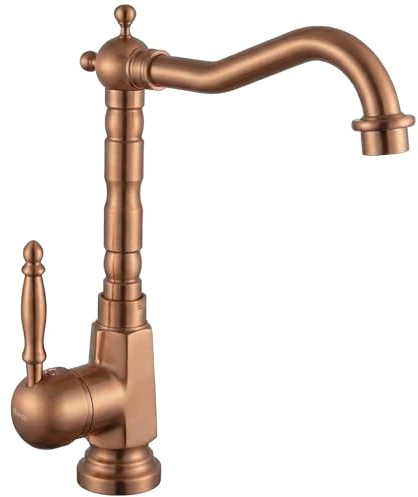 Rea - Rubinetto Da Lavabo Rame Spazzolato Bona, Alto, 1,6X2,5X28,5cm 1,6x2,5x28,5cm