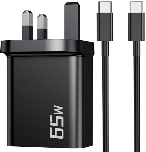 60W/65W Super Fast Charger 2.0 & USB C Cable for Samsung Galaxy S26 Ultra | UK USBC Plug for Galaxy S25 S24 S23 S22 FE 5G A56, Note 20 10, Tab S11 S10 S9, Wall Power Adapter Block + 2M Type C Data Cord