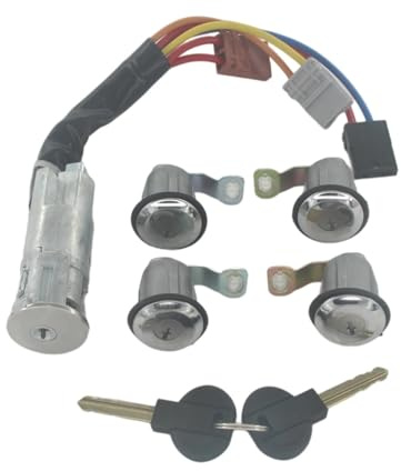 MYDMYGS Cylindre de serrure de porte gauche droite avec 2 clés, adapté for citroën Berlingo Xsara Picasso et Peugeot Partner 9170G3 252522(5PCS SET)