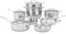 CUISINART Contour - Batería de cocina (acero inoxidable, 13 piezas)