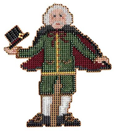 Drosselmayer Beaded Counted Cross Stitch Christmas ornament Kit Mill Hill 2008 Winter Holiday Nutcracker MH18-8301 by Mill Hill
