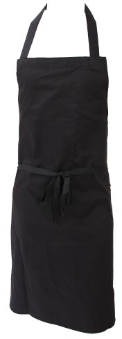 Dennys Unisex Polycotton Bib Workwear Apron Without Pocket (One Size) (Black)