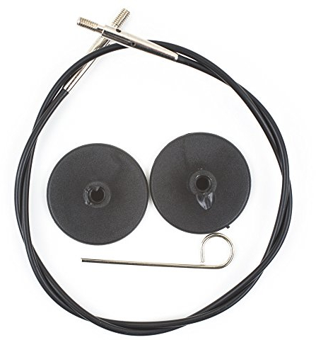 KnitPro 35 cm to Make 60 cm / 24'' Interchangeable Cable, Black