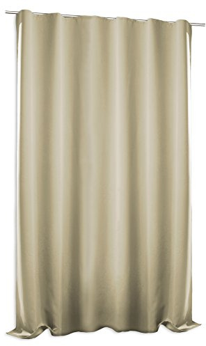 Verdunklungsgardine Blackout extra breit ca. 295x245 cm Kräuselband Vorhang Blickdicht Gardine #1388 (beige Sand)