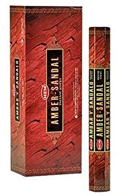 Hem Räucherstäbchen Bernstein-Sandale, sechseckig, 20 Stäbchen x 6 Packungen
