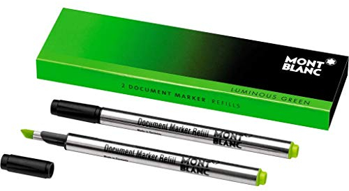 Montblanc Textmarker- Minen 105169 - Luminous Green – 2x Minen für Dokumentenmarker grün