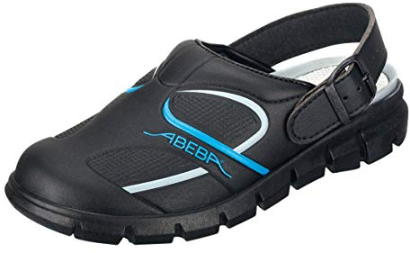 Abeba Damen Clog 7331 - Dynamic Mikrofaser, schwarz/blau zertifiziert, 44