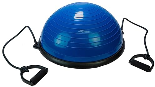 Tunturi Balancetrainer mit Griffen, Halbkugelball für Gleichgewicht, Koordinationstraining für Körper