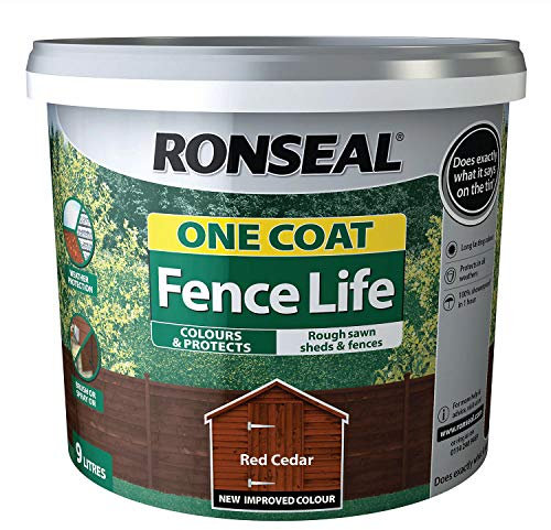 Ronseal One Coat Fencelife 9L Plus 33% Red Cedar