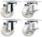 Ruote orientabili con freni, in nylon, da 40 mm, per mobili, elettrodomestici e piccole apparecchiature, carico massimo: 100 kg per set