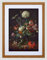 Wee Blue Coo JAN DAVIDSZ DE HEEM DUTCH VASE FLOWERS BLACK FRAMED ART PRINT B12X5293