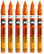 Molotow One4All 127HS Acryl Marker (2,0 mm Strichstärke, hochdeckend und permanent, UV-beständig, für fast alle Untergründe) 6 Stück Farbe 085 dare orange
