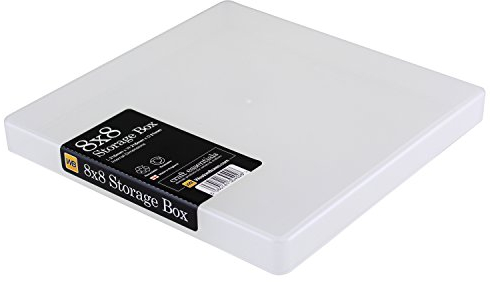 Weston Boxes 20,3 x 20,3 cm Craft Aufbewahrungsbox, Kunststoff, 22,7 x 22,6 x 2,5 cm