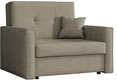 Mirjan24 Sofa Viva Bis I mit Schlaffunktion, Schlafsofa, einsitzer Polstersofa mit Bettkasten, Bettsofa inkl. Kissen, Farbauswahl, Wohnlandschaft (Spirit 3)