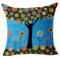 Xmiral Kissenbez黦e Kissenh黮len Blume Grafiken M鋎chen Gedruckte Polyester Kopfkissenbezug 45cm x 45cm(C)