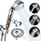 KAIREY Zen Duschkopf mit Perlen an/aus, 3 Funktionen, hoher Druck, wassersparend, gefiltert, Handbrause, Ionen-Duschkopf, reinigt Wasserdusche, mit 152.4 cm Brauseschlauch und Halterung