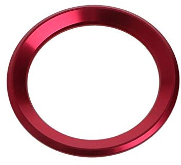 Lenkrad Emblem Ring Rahmen selbstklebend Aufkleber Lenkrademblem Logo Aufkleber Sticker Dekor Tuning Car Styling sarachen (ROT)