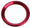 Lenkrad Emblem Ring Rahmen selbstklebend Aufkleber Lenkrademblem Logo Aufkleber Sticker Dekor Tuning Car Styling sarachen (ROT)