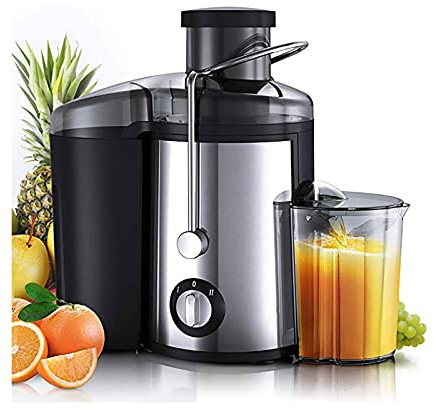 WERCHW Exprimidor, extractor de jugo, boca de máquina de exprimidor, exprimidor centrífugo de velocidad para frutas y verduras, con pies antideslizantes, frutas multifuncionales libres de bPA y separa