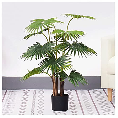 caihuashopping Artificial Trees Pot Plants Green High-end Artificial Small Fan Sunflower, Lazy Green Plants, Artificial Potted Plants That Don’t Need Care, 90 cm. Artificial Plants Bonsai