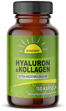 Hyaluron & Kollagen ultra-niedermolekular, 150 Kapseln, ohne Zusatzstoffe