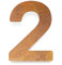 Numero civico vintage, resistente alle intemperie, prodotto in Germania, INOXSIGN (SOLID altezza: 200 mm, spessore materiale: 2 mm, numero civico 2)