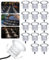 HIBOITEC 16er Set Terrassenbeleuchtung Kaltweiß, Terrassen Einbaustrahler LED Aussen Ø32mm 0.6W IP67 wasserdicht LED Einbaustrahler, für Küche Garten Gehweg Holzbrücke